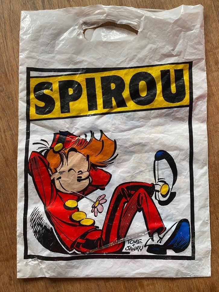 Spirou Sammy plastic reclametas ZG staat Collector !, Verzamelen, Merken en Reclamevoorwerpen, Gebruikt, Verpakking, Verzenden