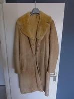 Leren trenchcoat heren vintage, Kleding | Heren, Jassen | Winter, Ophalen of Verzenden, Gedragen, Maat 52/54 (L), Beige