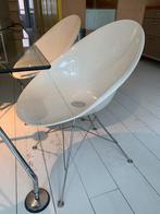 4 witte Kartell EROS stoelen van  Starck, Eiffel onderstel, Huis en Inrichting, Stoelen, Ophalen, Gebruikt, Wit, Modern , space design