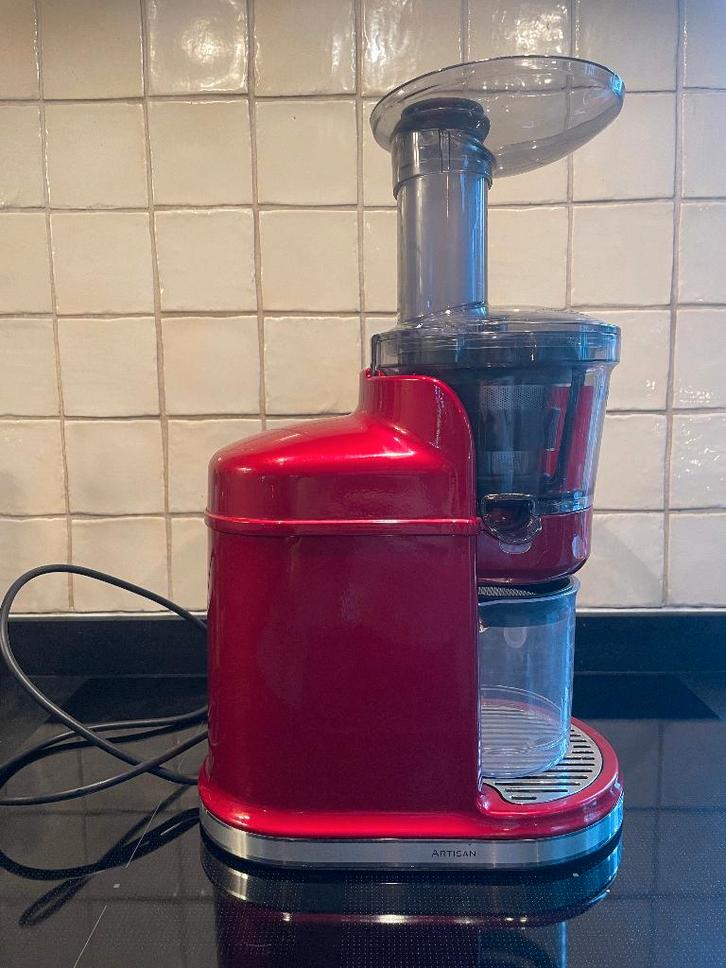 Kitchenaid Maximum Extraction Slowjuicer rood, mooie staat!, Witgoed en Apparatuur, Juicers, Gebruikt, Slowjuicer, Elektrisch