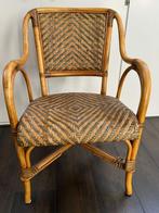 4 Vintage Rotan Eetkamer Stoelen, Huis en Inrichting, Stoelen, Ophalen, Gebruikt, Bruin, Vintage