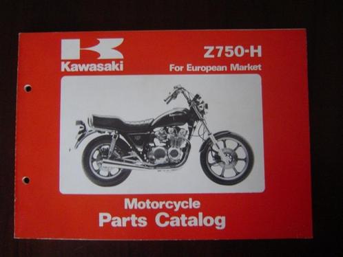 KAWASAKI Z750H 1981parts catalogue Z750 H LTD Z750, Motoren, Handleidingen en Instructieboekjes, Kawasaki, Ophalen of Verzenden