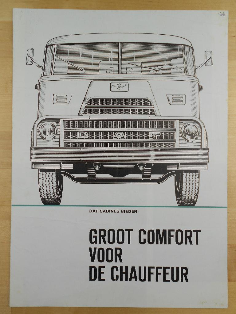 DAF Cabine Brochure 1964 2000DO 2300 Torpedo, Ophalen of Verzenden, Zo goed als nieuw, Overige merken, DAF