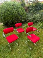 Set van 4 Gispen 207 stoelen, Huis en Inrichting, Stoelen, Ophalen, Zo goed als nieuw, Metaal, Vier