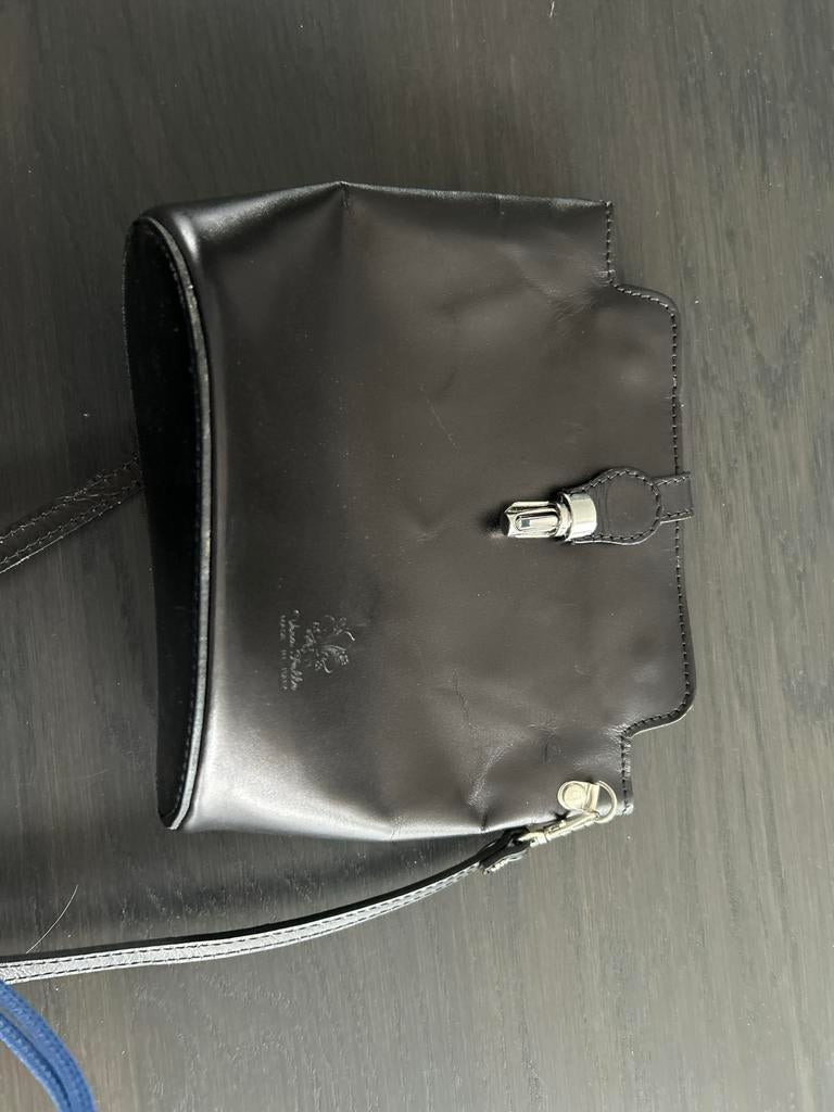 Elegante zwarte schoudertas, Ophalen of Verzenden, Gebruikt, Zwart, Schoudertasje