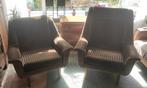 2 Vintage Fauteuils | Jaren ’60 | Mid-Century Design, Huis en Inrichting, Fauteuils, Ophalen, Minder dan 50 cm, Gebruikt, Minder dan 75 cm