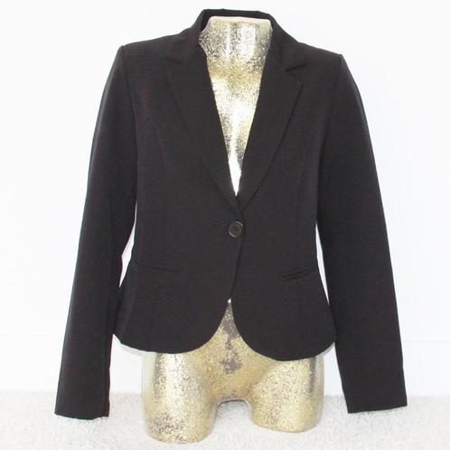Mooi Zwart Jasje - 80 (L) € 25,-, Kleding | Dames, Jasjes, Kostuums en Pakken, Zo goed als nieuw, Jasje, Maat 42/44 (L), Zwart