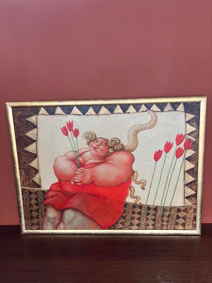 Leuk, kleurrijk schilderij van Ada Breedveld, Antiek en Kunst, Kunst | Schilderijen | Modern, Ophalen