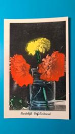 Bloemen 3x viooltjes dahlia geranium kleur, Verzamelen, Ansichtkaarten | Themakaarten, Ophalen of Verzenden, 1920 tot 1940, Ongelopen