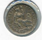 Peru 1/2	Dinero	1912 Oplage 120.000, Ophalen of Verzenden, Zuid-Amerika, Zilver