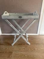 Houten bijzettafel / dienbladtafel / trolley, Huis en Inrichting, Tafels | Bijzettafels, Zo goed als nieuw, 60 cm of meer, Rechthoekig
