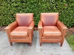 Set van 2 Bendic leren fauteuils, Huis en Inrichting, Ophalen