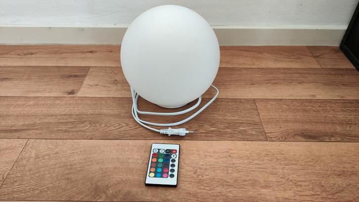 LED Bol met Afstandsbediening, Huis en Inrichting, Lampen | Vloerlampen, Zo goed als nieuw, Minder dan 100 cm, Glas, Ophalen of Verzenden