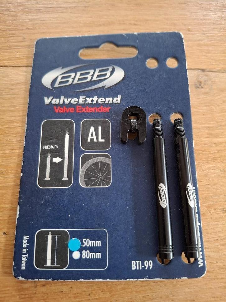 BBB Cycling ValveExtend BTI-99 Ventielverlenger 50mm Zwart, Sport en Fitness, Wielrennen, Nieuw, Overige typen, Ophalen of Verzenden