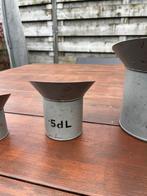 Oude Tinnen Maatbekers - Liter & Deciliter, Antiek en Kunst, Ophalen