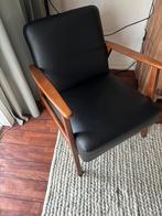 Ikea ekenaset fauteuil zwart (kunst) leder, Huis en Inrichting, Ophalen, Zo goed als nieuw