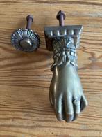 Koperen deurklopper hand, Ophalen of Verzenden, Koper