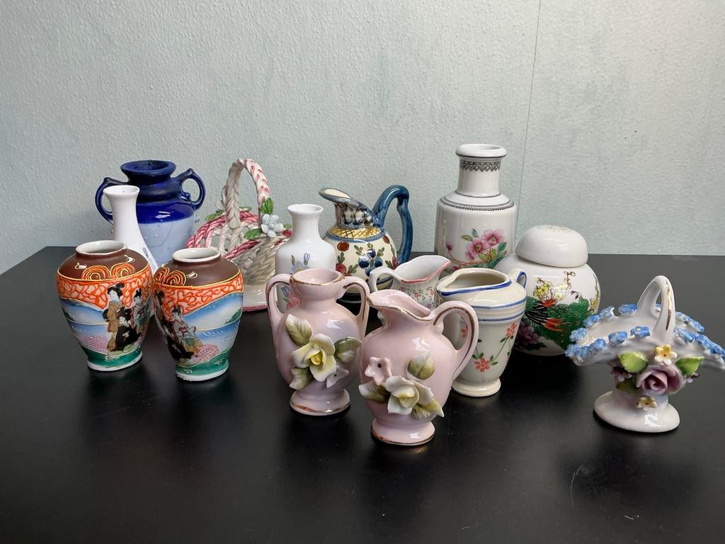 Mini vaasjes, Huis en Inrichting, Woonaccessoires | Vazen, Ophalen of Verzenden, Overige kleuren, Glas, Minder dan 50 cm