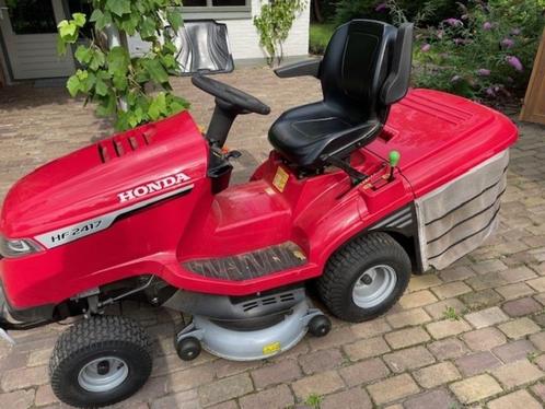 Honda zitmaaier HF2417 K5 HME met opvangbak, mulch, trekhaak, Tuin en Terras, Zitmaaiers, Gebruikt, 90 tot 120 cm, Elektrische starter