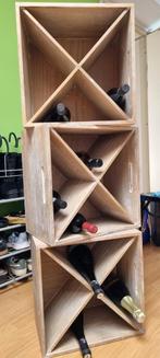 Houten Wijnrek - Riverdale - Stijlvol en Praktisch, Huis en Inrichting, Woonaccessoires | Wijnrekken, Ophalen, Zo goed als nieuw