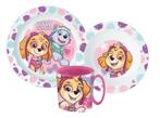 Paw Patrol Kinderservies met Mok roze - Magnetron, Ophalen of Verzenden, Nieuw