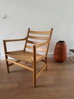 Hans Wegner CH44 Fauteuil, Ophalen, Zo goed als nieuw, Hout, 50 tot 75 cm