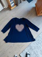Nieuwe tuniek maat 54 glitterhart, Kleding | Dames, Grote Maten, Blauw, Blouse of Tuniek, Nieuw, Ophalen of Verzenden