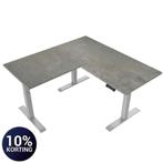 50x Nieuw hoekbureau zit/sta T-Line Deluxe - SCHERP GEPRIJSD