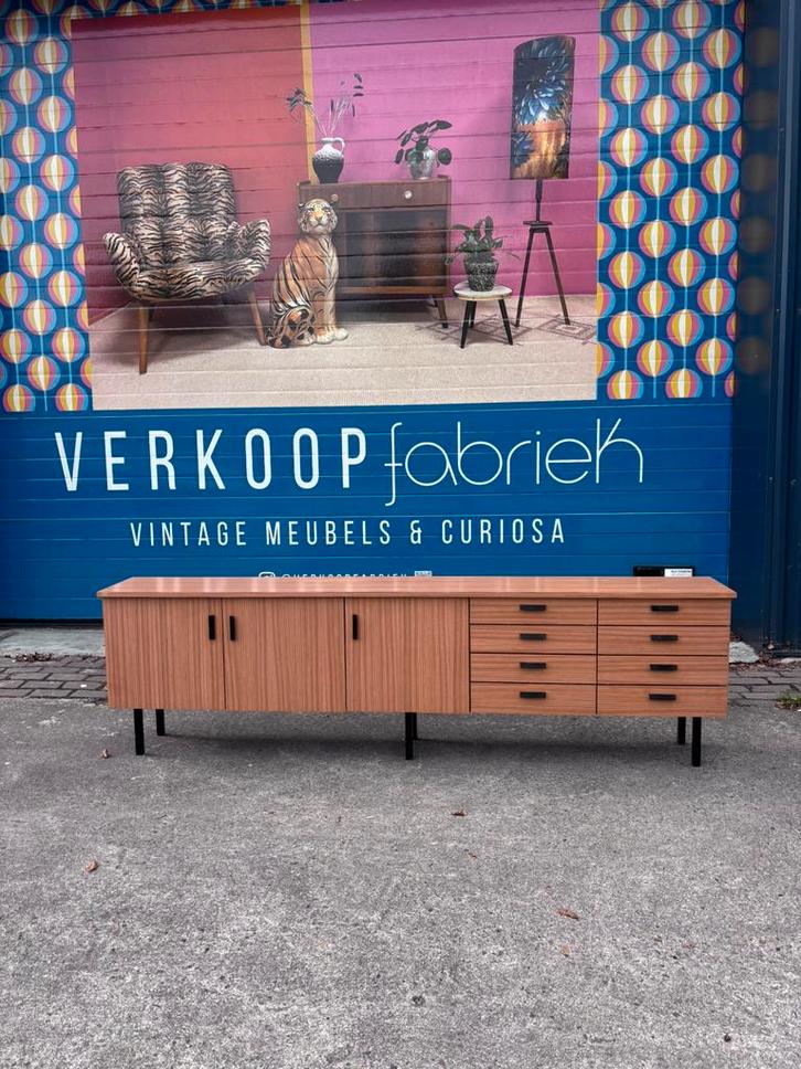 Vintage tvmeubel dressoir kast lowboard, Huis en Inrichting, Kasten | Dressoirs, Gebruikt, 25 tot 50 cm, Ophalen