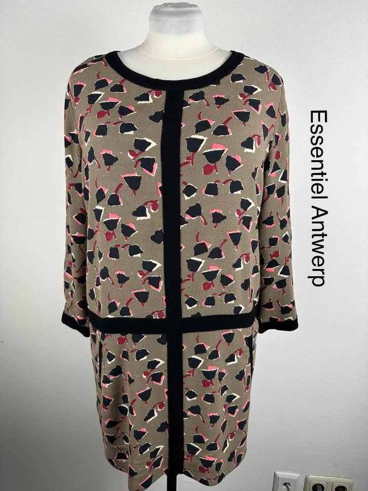 Essentiel Antwerp Jurk  (mt: 42) WR/8957, Kleding | Dames, Jurken, Zo goed als nieuw, Maat 42/44 (L), Groen, Onder de knie, Ophalen of Verzenden