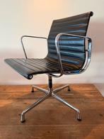 Vitra Eames EA 108 Stoel Zwart Leer – Chroom, Ophalen, Gebruikt, Zwart, Leer