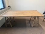 Houte eettafel, Ophalen, 100 tot 150 cm, 200 cm of meer, Zo goed als nieuw