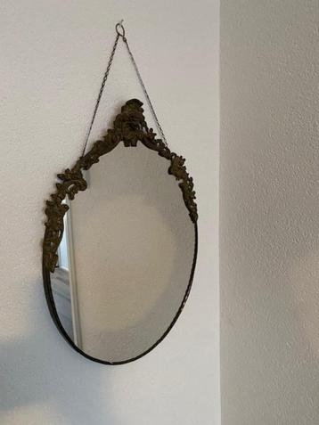Vintage wandspiegel messing barokstijl Italiaans disign beschikbaar voor biedingen