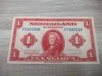 Vrijwel UNC biljet 1 gulden 1943, muntbiljet Wilhelmina, Postzegels en Munten, Bankbiljetten | Nederland, Ophalen of Verzenden