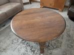 Rond eiken salontafel, Huis en Inrichting, Tafels | Salontafels, Ophalen, Gebruikt, 100 tot 150 cm, Rond