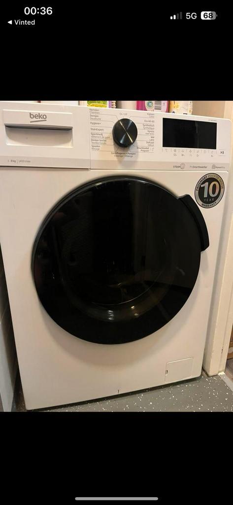 Wit- zwarte beko wasmachine, Witgoed en Apparatuur, Wasmachines, Gebruikt, 6 tot 8 kg, Minder dan 85 cm, 1200 tot 1600 toeren