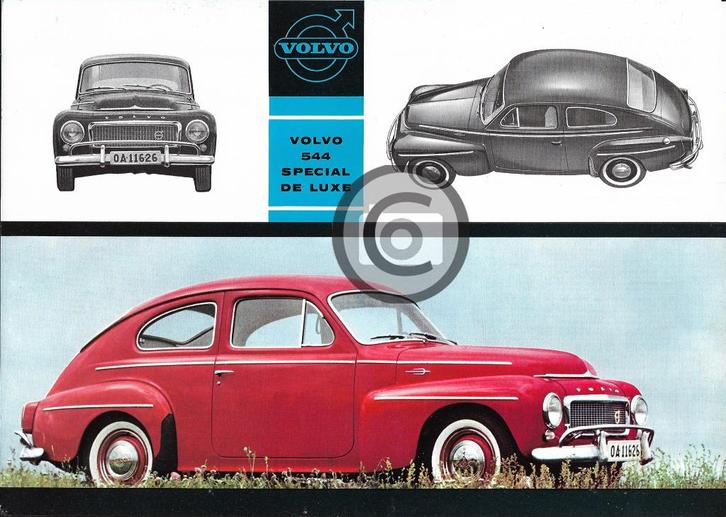 oldtimer Volvo 544 Special De Luxe USA - Canada leaflet 1961, Boeken, Auto's | Folders en Tijdschriften, Zo goed als nieuw, Volvo