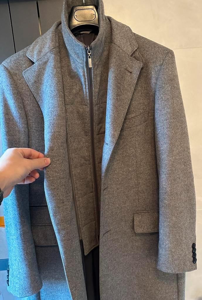 Gentiluomo mantel jas (2x mt 50) grijs zgan & Antraciet NEW, Kleding | Heren, Jassen | Winter, Nieuw, Maat 48/50 (M), Grijs, Ophalen of Verzenden