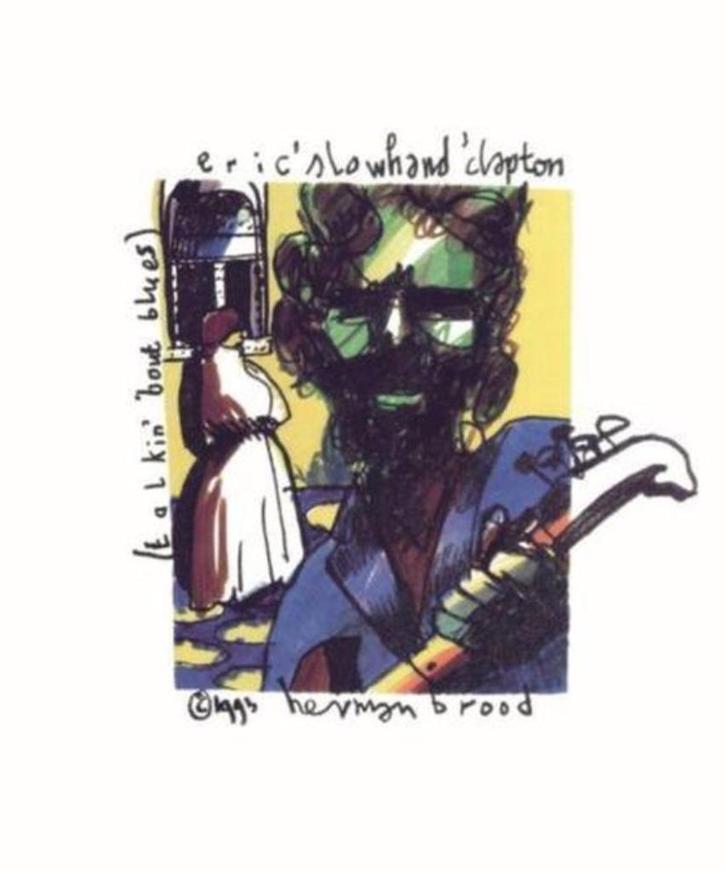 Herman Brood litho Eric Clapton Slowhand bieden, Antiek en Kunst, Kunst | Litho's en Zeefdrukken, Ophalen of Verzenden