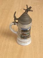 Antieke Bierpul met Tinnen Deksel, Antiek en Kunst, Antiek | Keramiek en Aardewerk, Ophalen of Verzenden