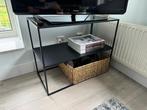 Metalen tv kast / sidetable zwart 56 x 70 x 35 cm (lxbxd), Huis en Inrichting, Tafels | Sidetables, Ophalen of Verzenden, Zo goed als nieuw