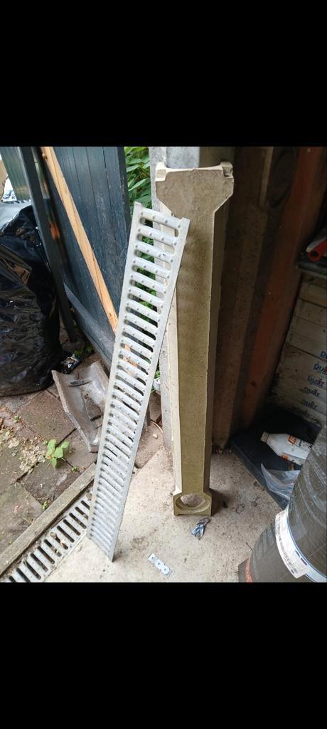 Dakgoot/Afvoergoot - Verschillende materialen en lengtes, Doe-het-zelf en Verbouw, Buizen en Afvoer, Gebruikt, Dakgoot, Aluminium