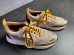 PS POELMAN ,sneakers,print,rose,geel,wit, 38, Overige kleuren, Ophalen of Verzenden, Sneakers of Gympen, Gedragen