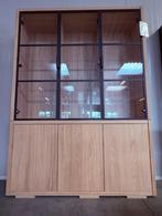 Semi Eiken, 6 deurs Vitrinekast - Showroom verkoop, Huis en Inrichting, Kasten | Vitrinekasten, Ophalen, Met deur(en), 200 cm of meer
