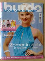 Burda special mode quick en easy , maat 36 - 44, Hobby en Vrije tijd, Kledingpatronen, Verzenden, Zo goed als nieuw, Vrouw, Burda