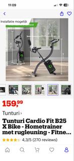 Tunturi Cardio Fit B25 X-Bike met Rugsteun. Zie bol, Sport en Fitness, Ophalen, Zo goed als nieuw, Metaal, Benen