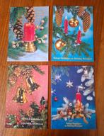 Vintage Kerstkaarten - Set van 4, Verzamelen, Ophalen of Verzenden, 1980 tot heden, Ongelopen, Overijssel