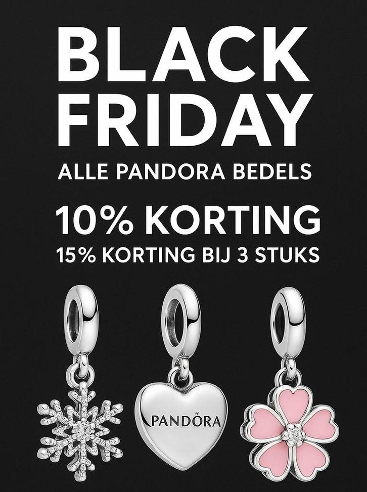 Pandora Bedels - Black Friday Korting!, Sieraden, Tassen en Uiterlijk, Bedels, Nieuw, Pandora, Zilver, 1 bedel, Ophalen of Verzenden