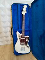 Squier FSR Classic Vibe 60s Jaguar Olympic White met koffer, Ophalen of Verzenden, Zo goed als nieuw, Solid body, Fender