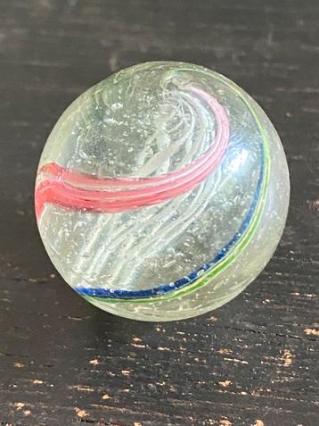 Antieke knikker. Met prachtige swirl. Duits, handgemaakt.  beschikbaar voor biedingen